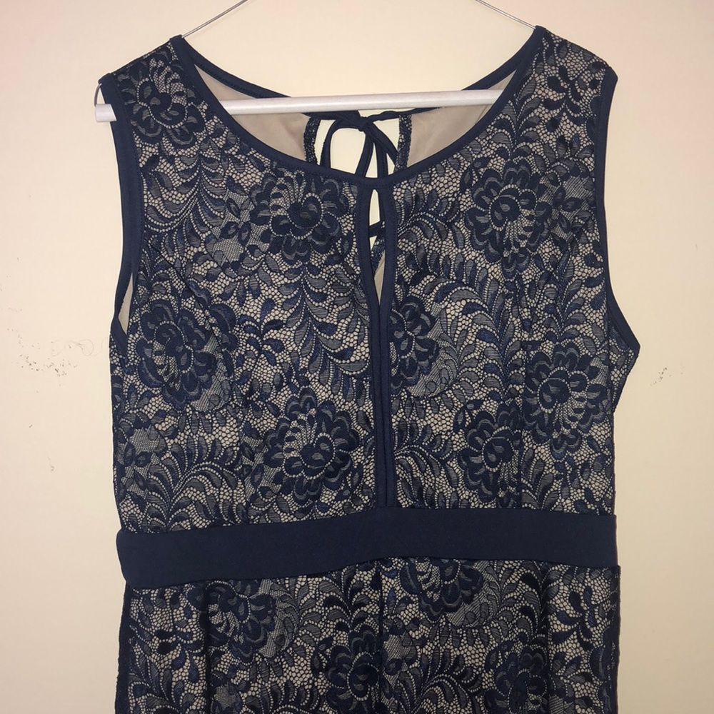 Navy and Nude Dress